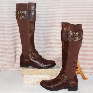 COLE HAAN NIKE AIR Knee High Equestrian Boots Sz 7